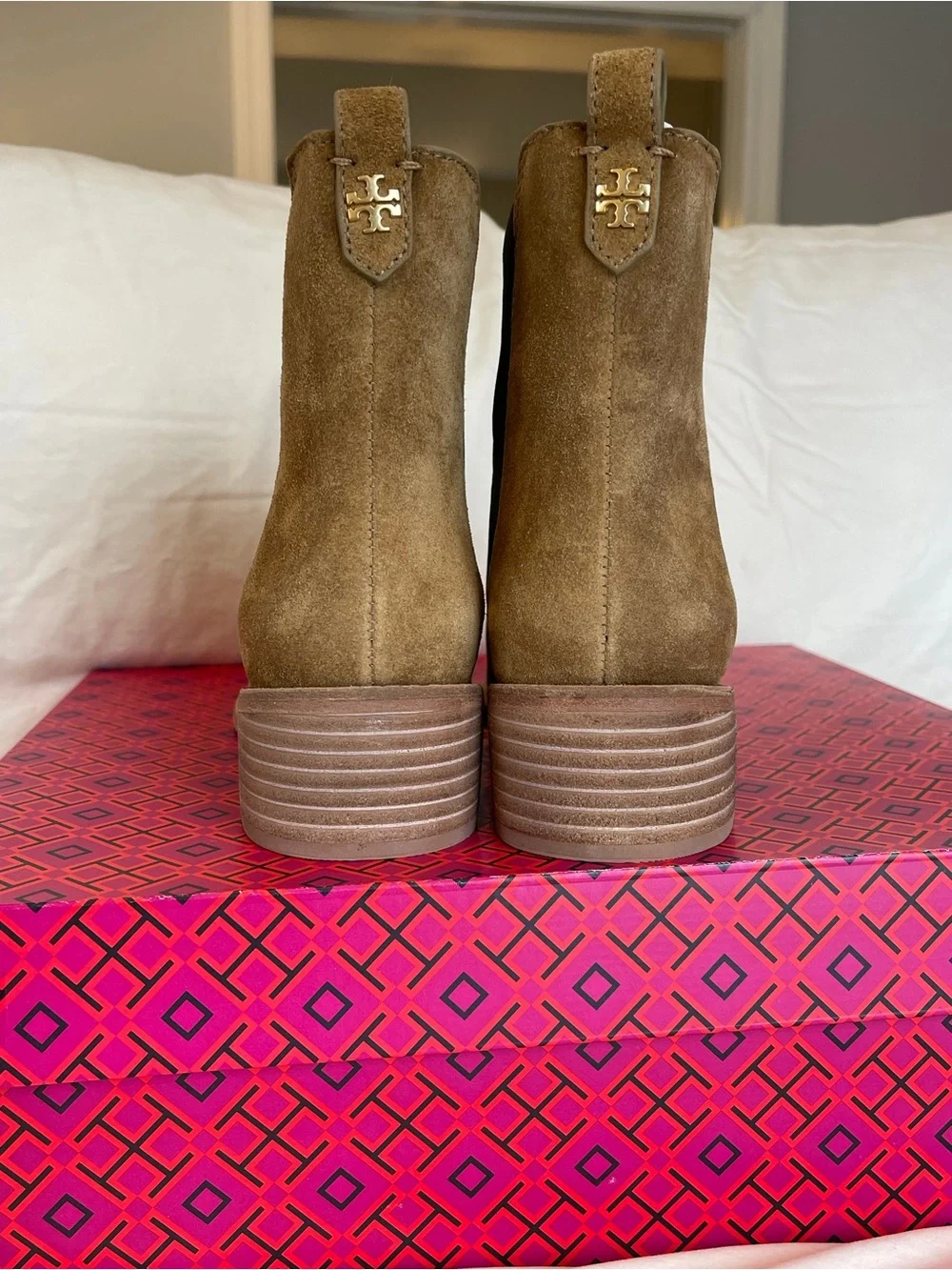 Tory Burch Suede Chelsea Ankle Boots